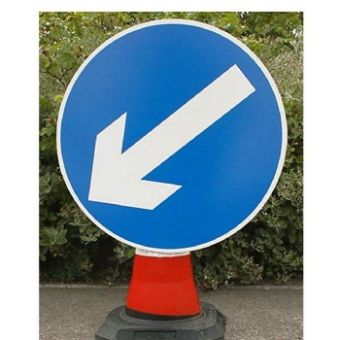 Left / Right Reversible Arrow Cone Sign 750mm